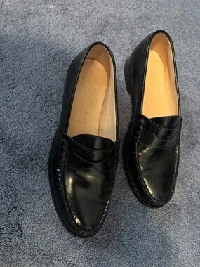 JCrew Classic Black Penny Loafers
